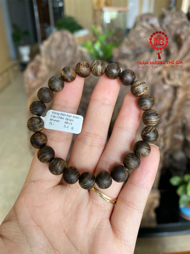 Vòng đơn hạt tròn Brunei – Cận chìm – 8mm ( BR21)